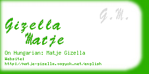 gizella matje business card